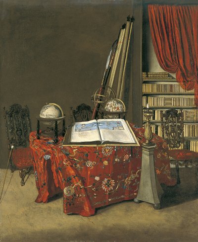 図書館の一角、1711年 作： Jan Heyden van der