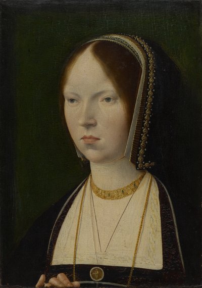 伝統的にカスティーリャのイザベラ1世と特定されている女性、1492〜97年頃（パネルに油彩） 作： Jan II Provost