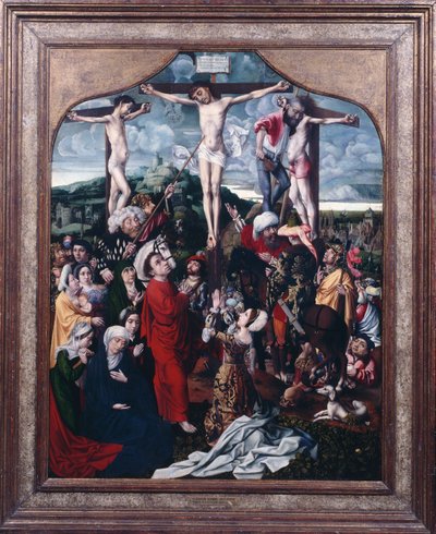カルバリー、c.1515-20（キャンバスに油彩） 作： Jan II Provost