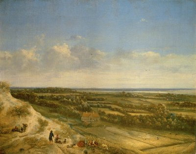 砂丘の風景、おそらくサントポールトの近く、1675年頃（キャンバスに油彩） 作： Jan II Vermeer van Haarlem