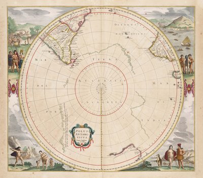 1657年地図 Polus Antarcticus 作： ヤン・ヤンソニウス