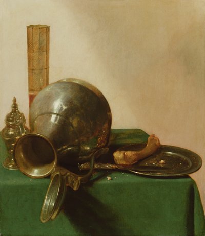 水差しがひっくり返った静物、1632-37年頃 作： Jan Jansz. den Uyl