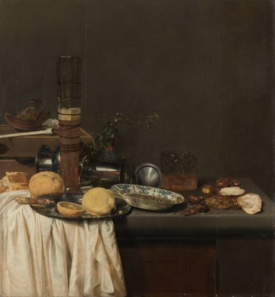 背の高いビールグラスのある静物 作： Jan Jansz. van de Velde (III)