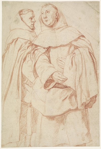 二人の僧侶 作： Jan Josef Horemans (I)