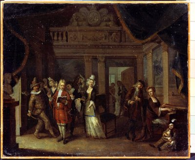 プライベートコンサート。 ハウスコンサートです。 Jan Josef Horemans the Elder または The Elder (1682-1759) による絵画。 フランダースの芸術、ロココ様式。 キャンバスに油彩。 国立歴史芸術博物館、セルプホフ (セルプホフ)、ロシア。 作： Jan Josef the Elder Horemans