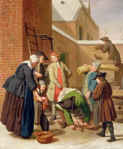 四季、冬（キャンバスに油彩） 作： Jan Josef the Elder Horemans