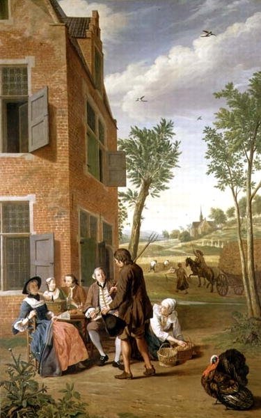 風景の中の人物（4つのシリーズの1つ） 作： Jan Josef the Younger Horemans