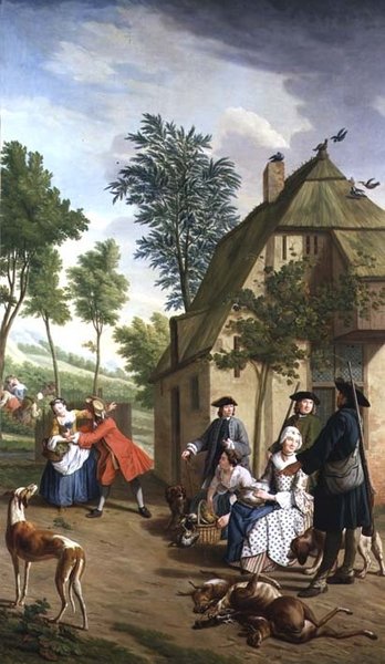 風景の中の人物（4つのシリーズの1つ） 作： Jan Josef the Younger Horemans