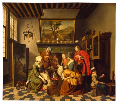 Hora do Chá (óleo sobre tela) 作： Jan Josef the Younger Horemans