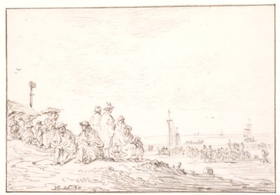 人が多いビーチ 作： Jan Josefsz van Goyen