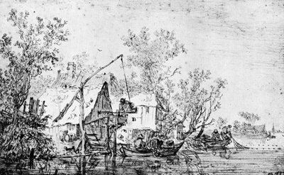 1913年、ダッチリバー。 作： Jan Josephsz van Goyen