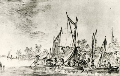オランダの運河の風景 作： Jan Josephsz van Goyen