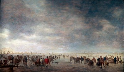 アイススケーター、1641年。 作： Jan Josephsz van Goyen