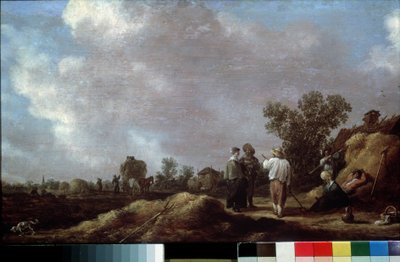 「干し草作り」（干し草作り）ヤン・ヨセフス・ファン・ゴイェン（1596-1656）による絵画、1630年プーシキン美術館、モスクワ 作： Jan Josephsz van Goyen