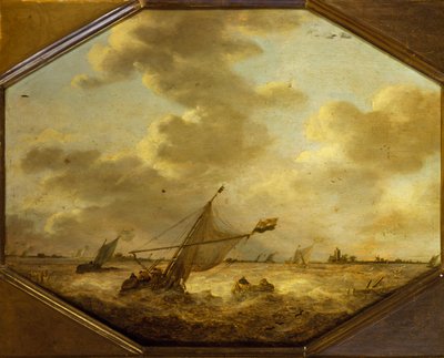 漁師のいる海の風景 作： Jan Josephsz van Goyen