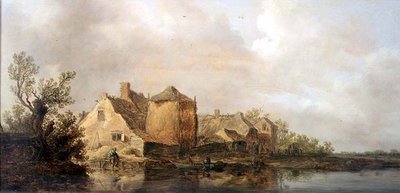 旅館のある川の情景 作： Jan Josephsz van Goyen