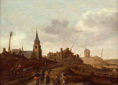 シェベニンゲンのビーチ 作： Jan Josephsz van Goyen