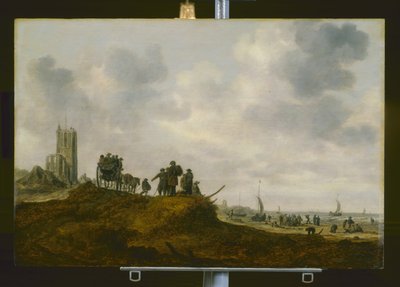 エグモンド・アーン・ゼーの古い教会（木に油彩） 作： Jan Josephsz van Goyen