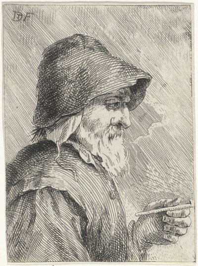 ひげと手にパイプを持つ老人 作： Jan Lauwryn Krafft (I) (attributed to)