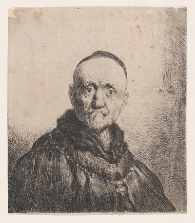 老人の胸像、フロンタル、17 世紀。 作： Jan Lievens