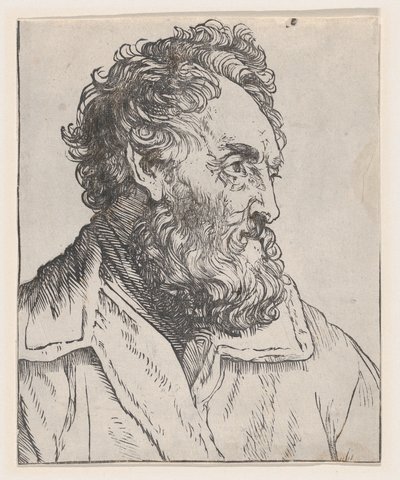 男の頭、17 世紀。 作： Jan Lievens