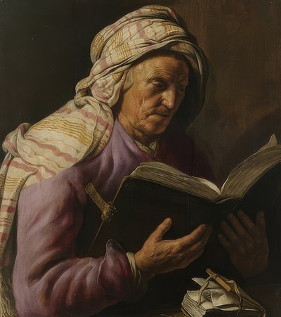 老婆を読んでください。 1626-33 作： Jan Lievens