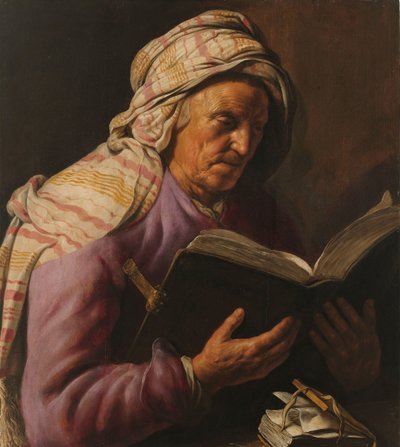 老婦人読書 作： Jan Lievens