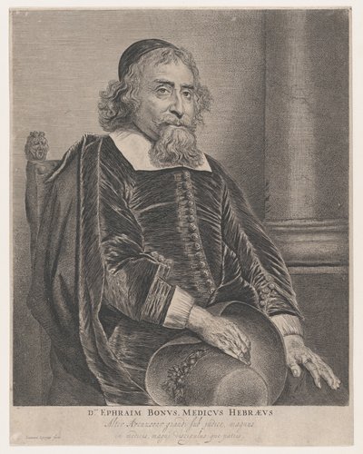 エフライム・ボーナス（医師）の肖像 17世紀 作： Jan Lievens