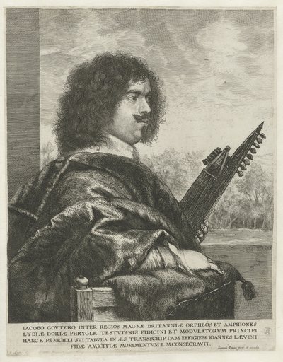 作曲家およびルテニストジャックゴルチエの肖像、1631〜1635年 作： Jan Lievens
