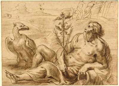 ワシと川の神 作： Jan Lievens