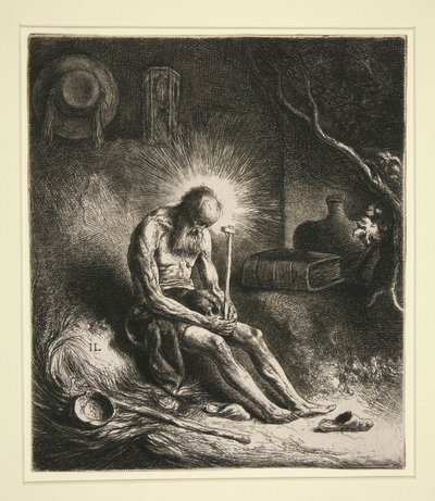 悔い改めの聖ヒエロニムス 作： Jan Lievens