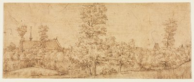 村の前の木、17世紀の第3四半期。 作： Jan Lievens