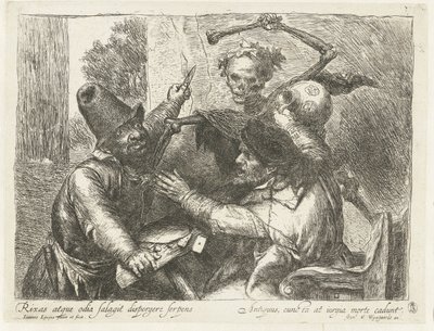 カードプレイヤーと死の議論 作： Jan Lievens