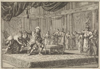 彼が大宰相の席の隣に置いた席は、1677 年にコンスタンティノープルでフランス大使から奪われたものです。 作： Jan Luyken