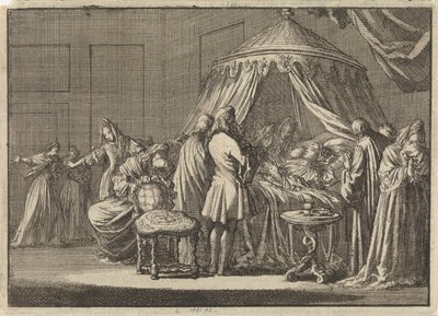 1695 年、イングランド女王メアリー 2 世スチュアートの死 作： Jan Luyken