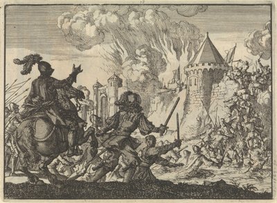オランダ軍がティーネンの壁を襲撃、1635年 作： Jan Luyken