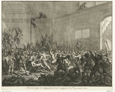 ナールデンの教会での殺人、1572 年 作： Jan Luyken