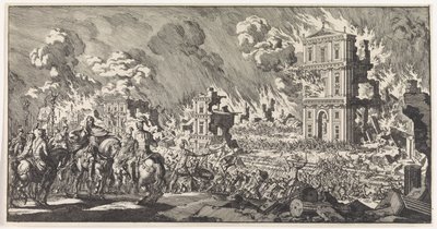 ローマ人がエルサレムのユダヤ教寺院を破壊 作： Jan Luyken