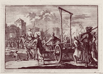モスクワでの処刑前のステンカ・ラジン、1698 作： Jan Luyken