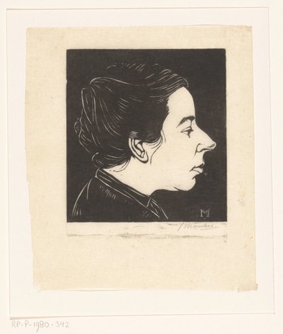 アン・ゼルニケの肖像 作： Jan Mankes (signed by artist)