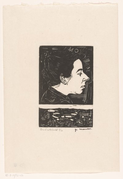 アン・ゼルニケの肖像 作： Jan Mankes