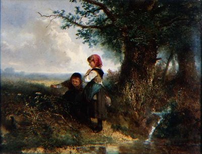 キジ」です。人物のいる風景（パネル 作： Jan Mari Henri Ten Kate