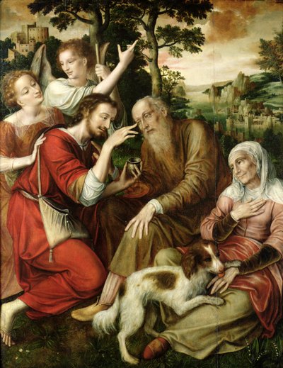 トビアス、父の失明を治す、1563 作： Jan Massys or Metsys