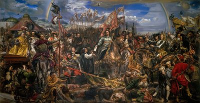 ジャン 3 世ソビエスキー (1629-1696) は、ウィーンの戦いの後、インノケンティウス 11 世に勝利のメッセージを送りました。 作： Jan Matejko
