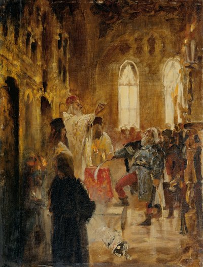 戴冠式のシーン 作： Jan Matejko
