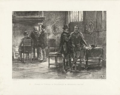 1567年、ウィレブロークでのオレンジとエグモンドの出会い オレンジとエグモンド 1567 年の草月のウィレブローク (オブジェクトのタイトル) 作： Jan Mesker