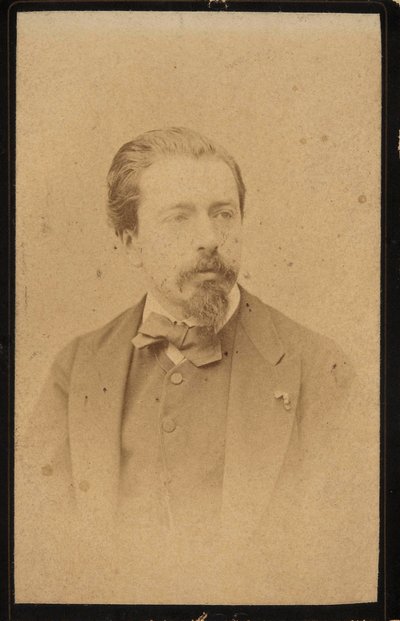 バイオリニストで作曲家のヘンリクウィニアウスキ1835-1880の肖像。 作： Jan Mieczkowski
