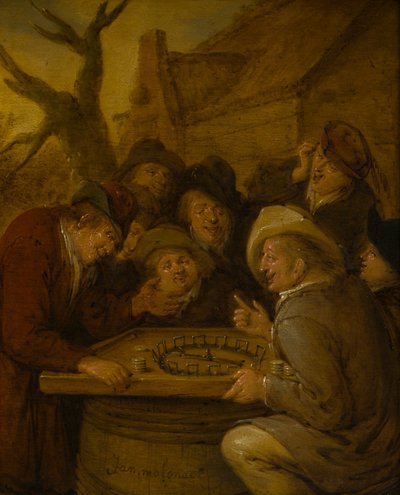 Rouge et NoirのゲームをプレイするBoors、c.1630-68（キャンバスに油彩） 作： Jan Miense Molenaer