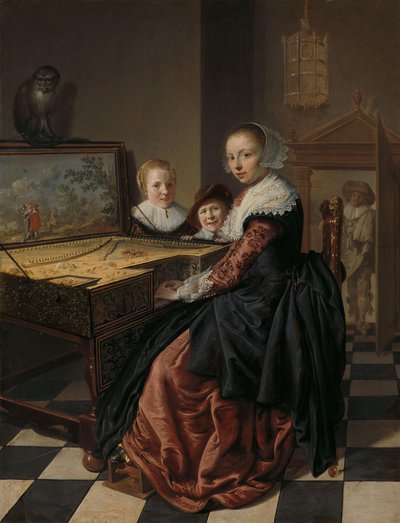 ヴァージナルを弾く女 作： Jan Miense Molenaer
