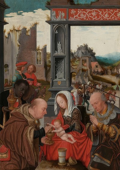 王の崇拝。 1520-25年頃 作： Jan Mostaert
